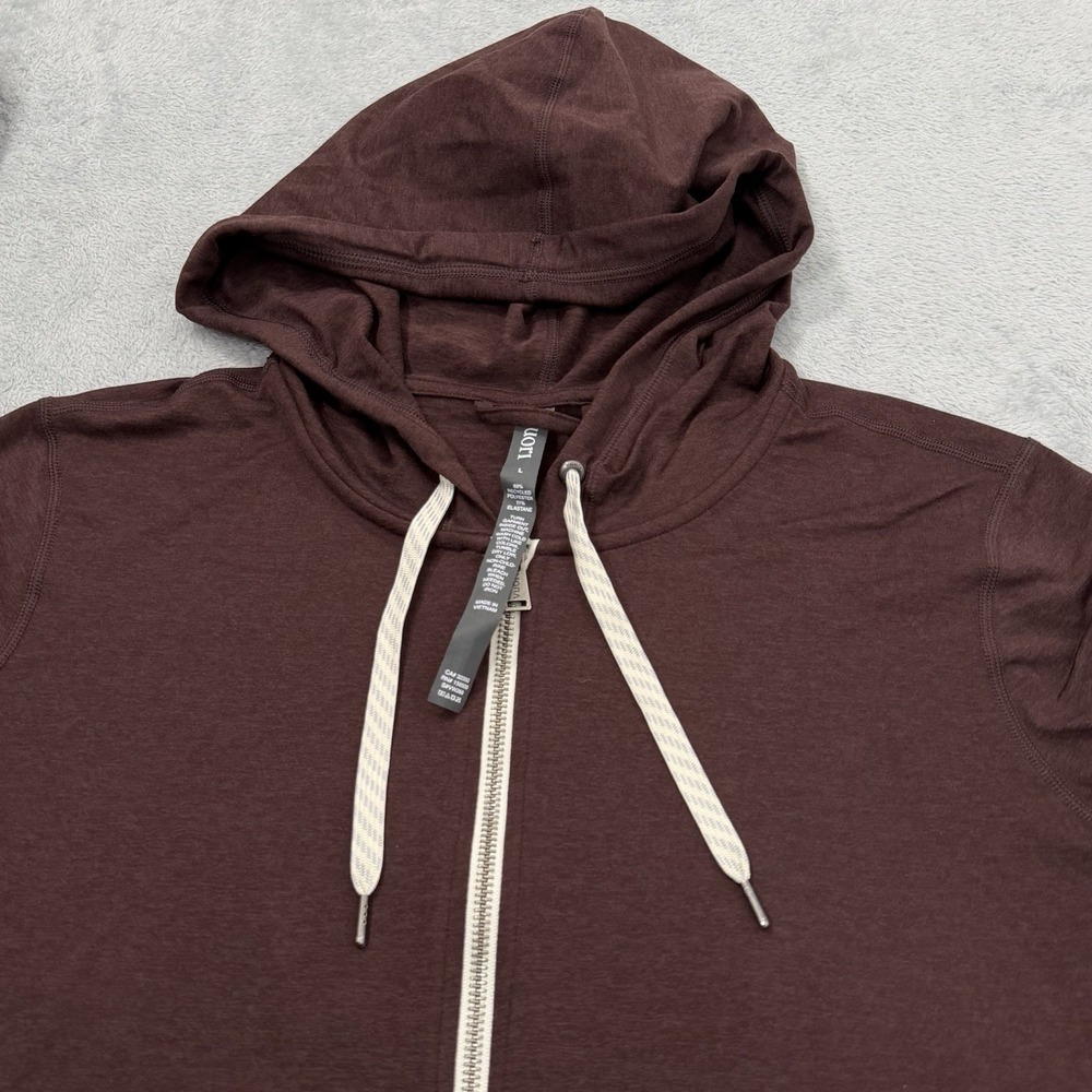 Vuori Halo Performance Hoodie 2.0 Women Large Burgundy Full Zip Jacket VW268 - Picture 3 of 8